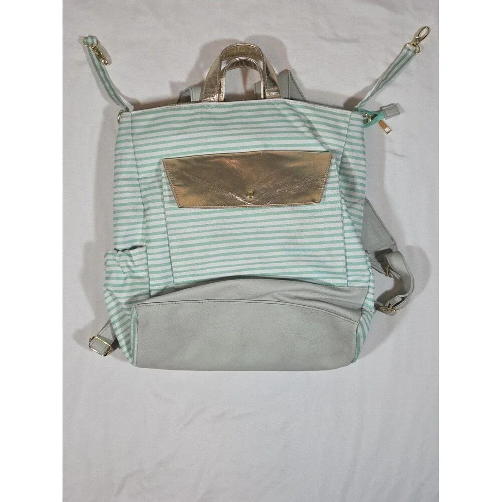 Oh Joy Target Green And White Stripes diaper bag